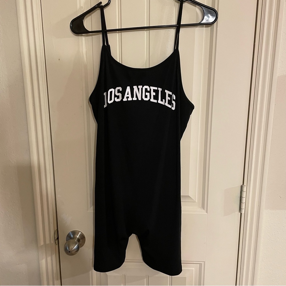 SHEIN Black Spandex Los Angeles Cami Romper Size: Large - Brand New! ☀️NWOT